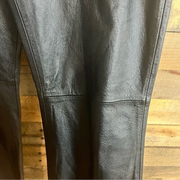 Newport News Easy Style Black Leather Pants Size 8 - Picture 6 of 12